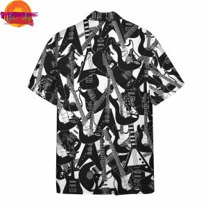 Electric Guitar Pattern Hawaiian Shirt Style