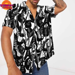 Electric Guitar Pattern Hawaiian Shirt Style 3