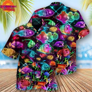 Fish Even Small Fish Are Fish Neon Hawaiian Shirt