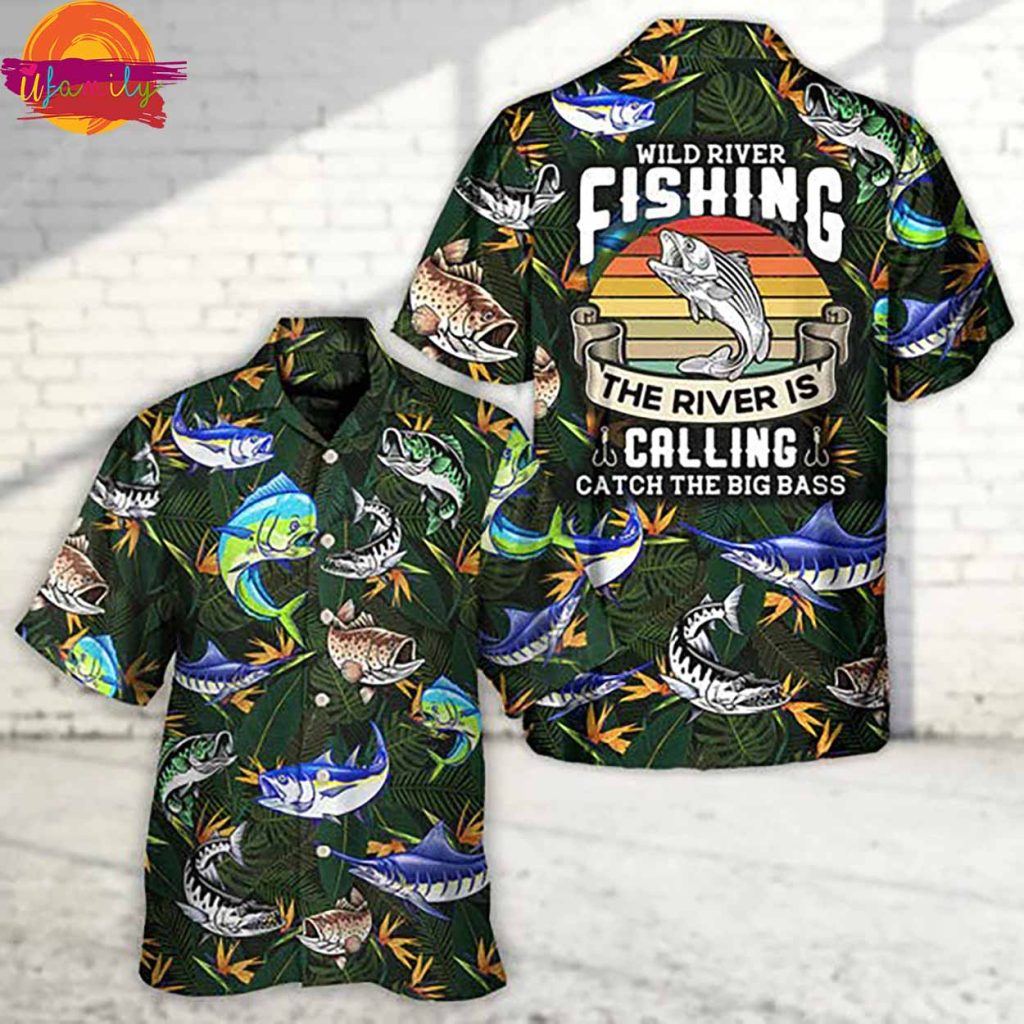 Fishing Wild River Fishing Hawaiian Shirt