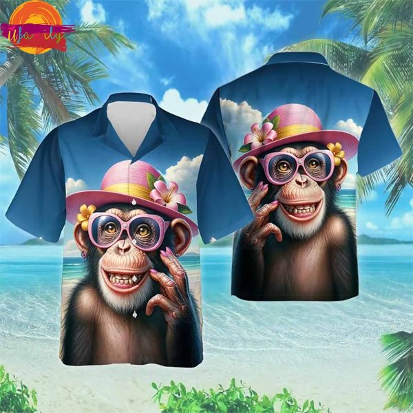 Funny Monkey 3D Beach Hawaiian Shirt