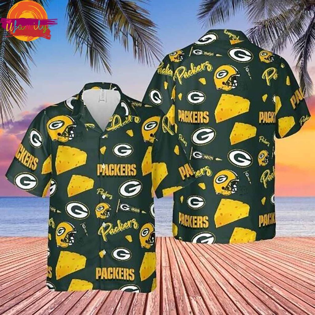 Green Bay Packers Cheesehead Hawaiian Shirt