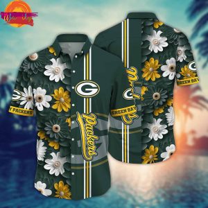 Green Bay Packers Flowers Hawaiian Shirt