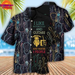 Guitar Motorcycle Aloha Hawaiian Shirt For Summer