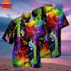 Guitar Music Amazing Rainbow Aloha Hawaiian Shirt