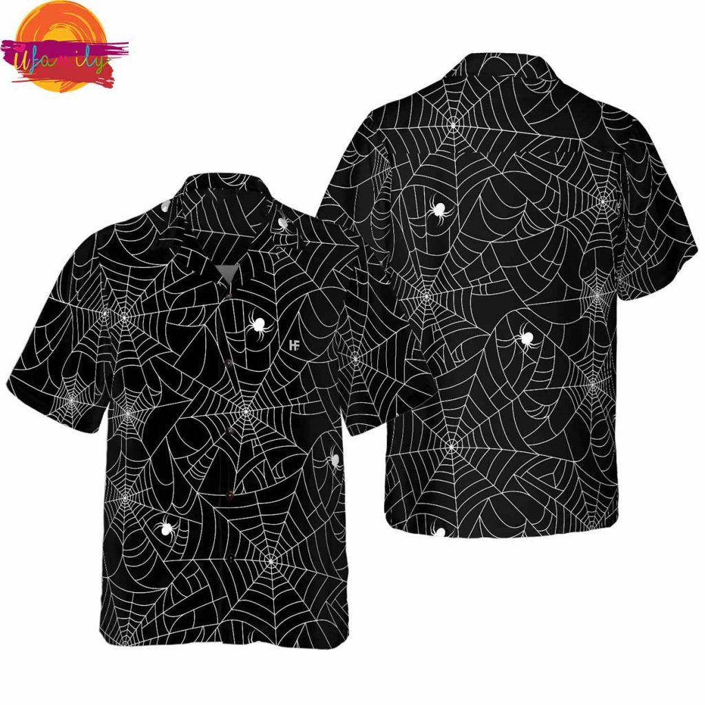 Halloween Spider Web Hawaiian Shirt Gifts For Men