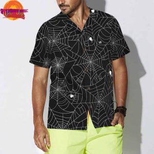 Halloween Spider Web Hawaiian Shirt Gifts For Men 2