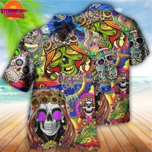 Hippie Skull Hawaiian Shirt Summer Style