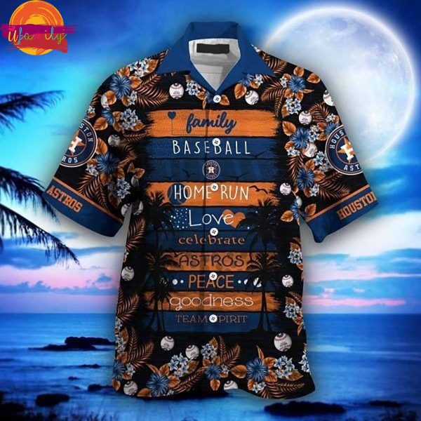 Houston Astros Family Baseball Hawaiian Shirt Style