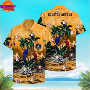 Houston Astros Parrots Couple Retro Hawaiian Shirt Style