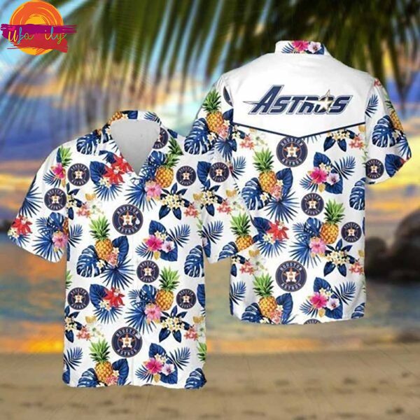 Houston Astros Pineapple Flower Hawaiian Shirt Style