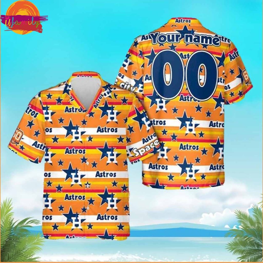 Houston Astros Star Custom Yellow Hawaiian Shirt