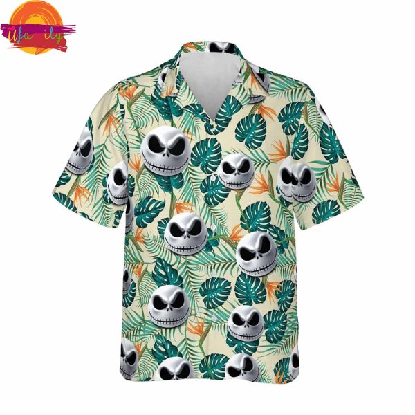 Jack Skellington Faces Tropical Hawaiian Shirt