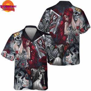 Jack Skellington & Sally Skull Hawaiian Shirt