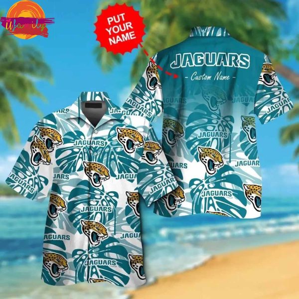 Jacksonville Jaguars Short Sleeve Button Up Tropical Custom Hawaiian Shirt