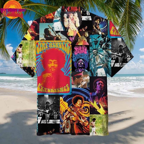 Jimi Hendrix Collage Hawaiian Shirt Style