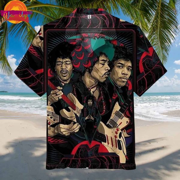 Jimi Hendrix Multi Image Hawaiian Shirt Style