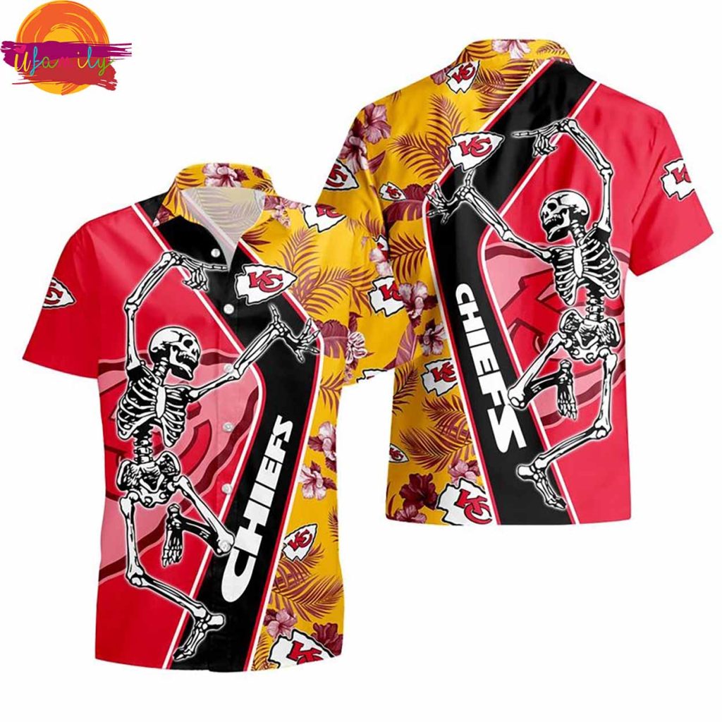 Kansas City Chiefs Dancing Skull Hawaii Shirt Style