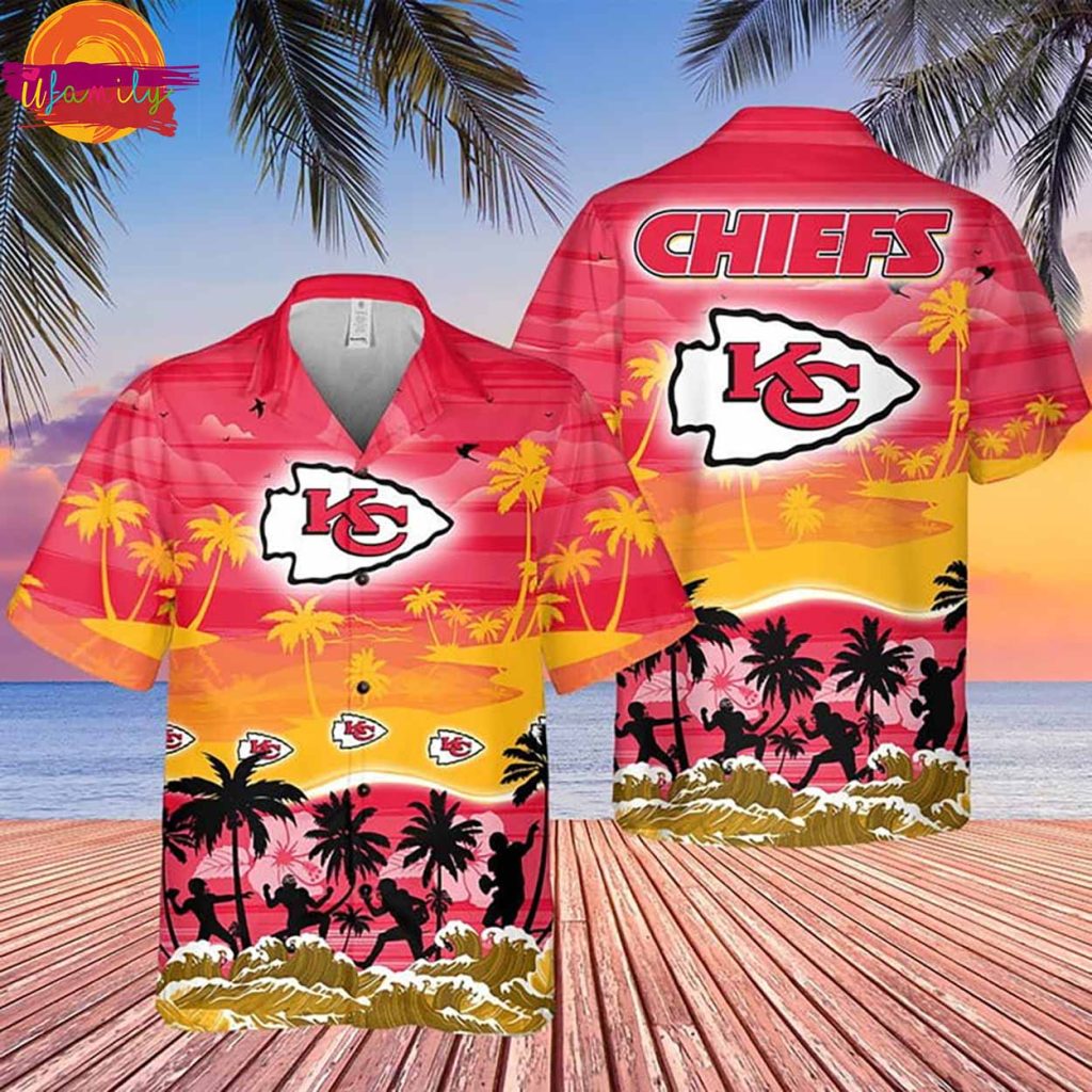 Kansas City Chiefs Red Tropical Hawaiian Shirt Style