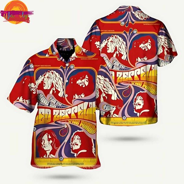 Led Zeppelin Band Retro Hawaiian Shirt Style