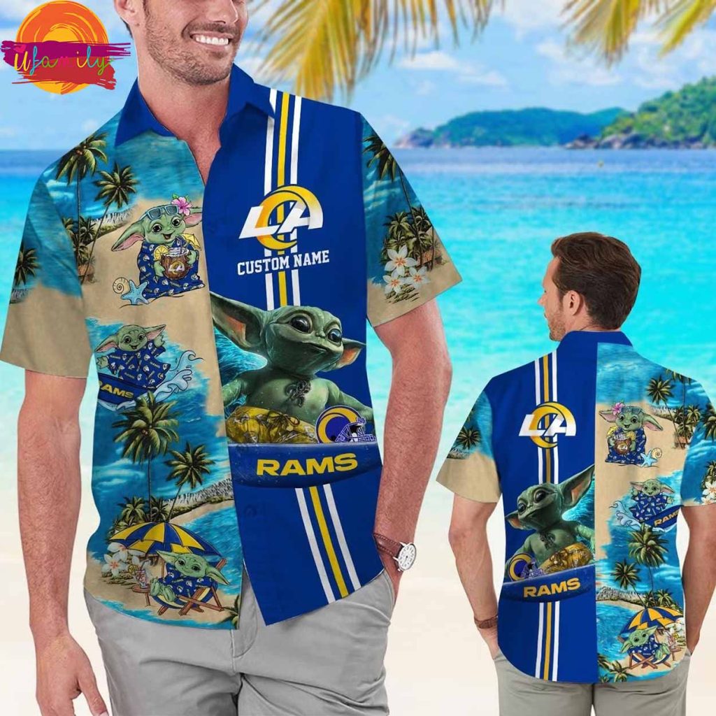 Los Angeles Rams Baby Yoda Hawaiian Shirt Style