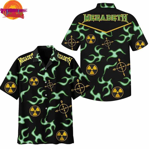 Megadeth Hazard Logo Hawaiian Shirt Style