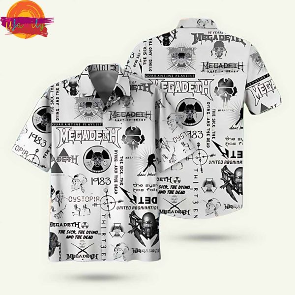 Megadeth Logo Pattern Hawaiian Shirt Style