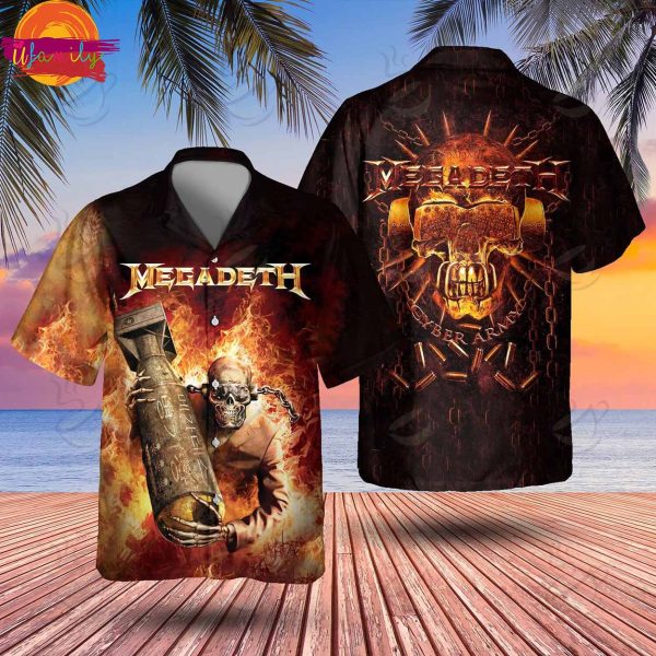 Megadeth Nuclear Countdown Hawaiian Shirt Style