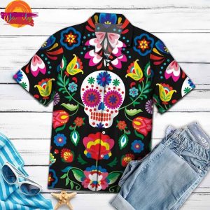 Mexican Sugar Skull Tropical Hawaiian Shirt Style 2