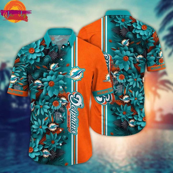 Miami Dolphins Hawaii Shirt Flower Tropical