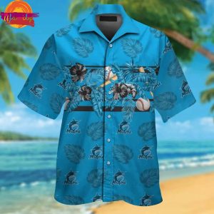 Miami Marlins Flowers Baseball Hawaiian Shirt Online