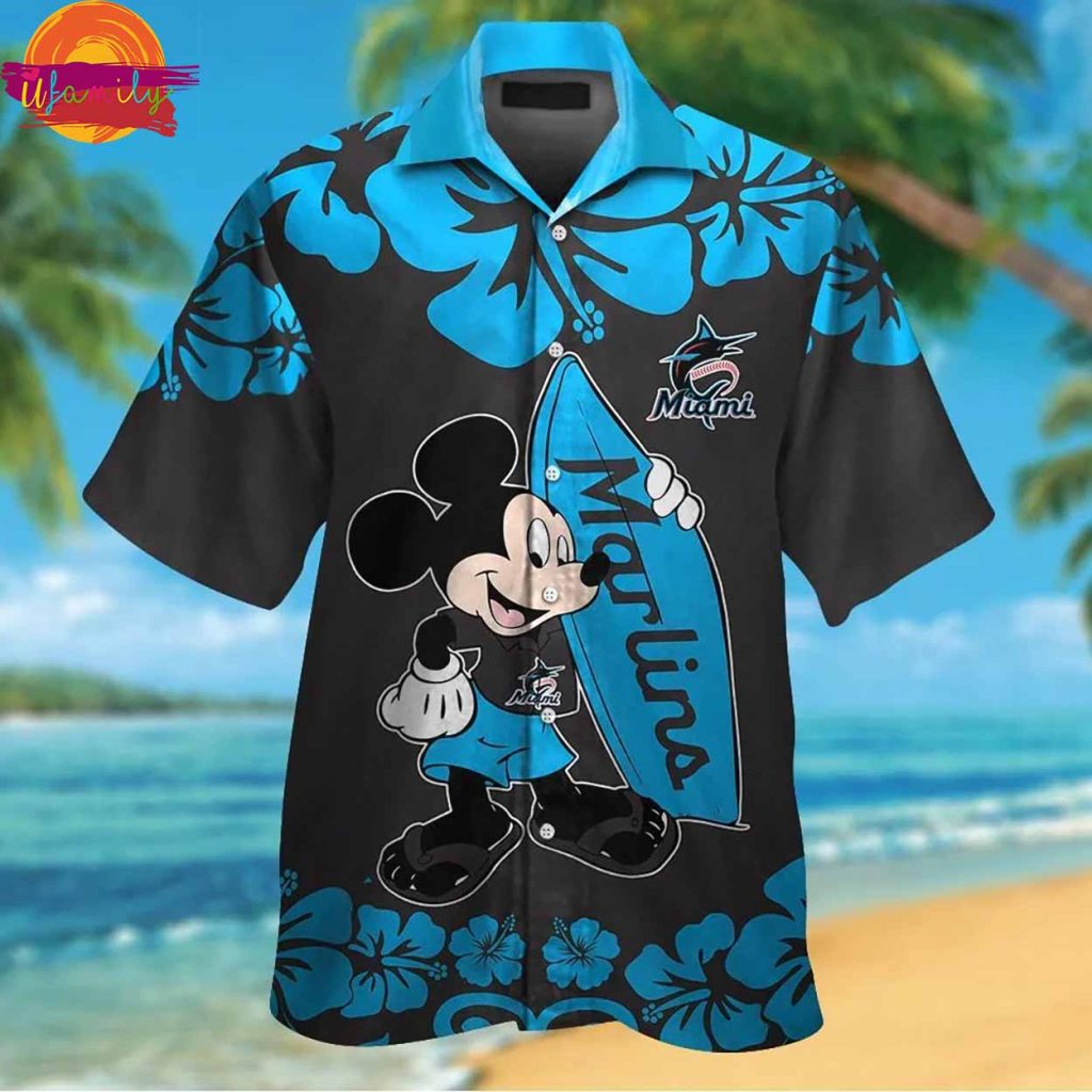 Miami Marlins Mickey Mouse Hawaiian Shirt Style