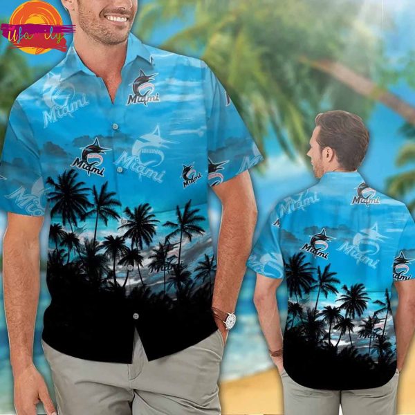 Miami Marlins Summer Hawaiian Shirt Style