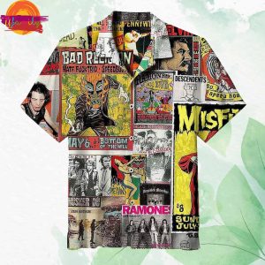 Misfits Punk Rock Collage Hawaiian Shirt Style