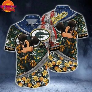 NFL Green Bay Packers Mickey Mouse Hawaiian Shirt