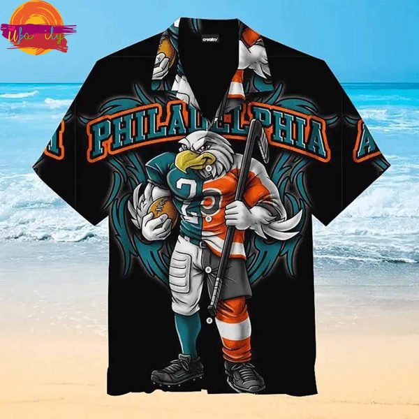 NFL Philadelphia Eagles Black Hawaiian Shirt Style