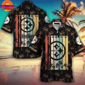 NFL Pittsburgh Steelers Black Coconut Hawaiian Shirt Style