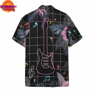 Neon Electric Guitar Hawaiian Shirt Style