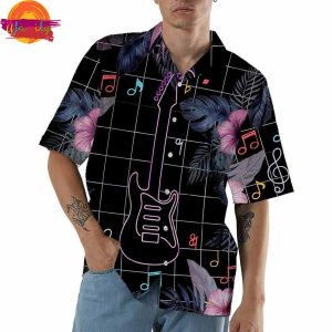 Neon Electric Guitar Hawaiian Shirt Style 3