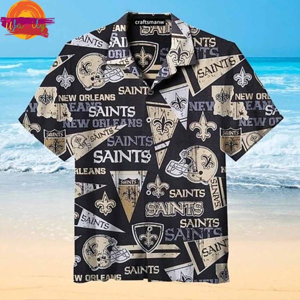 New Orleans Saints Pattern Hawaiian Shirt