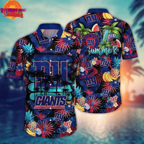 New York Giants Cocktails Hawaiian Shirt