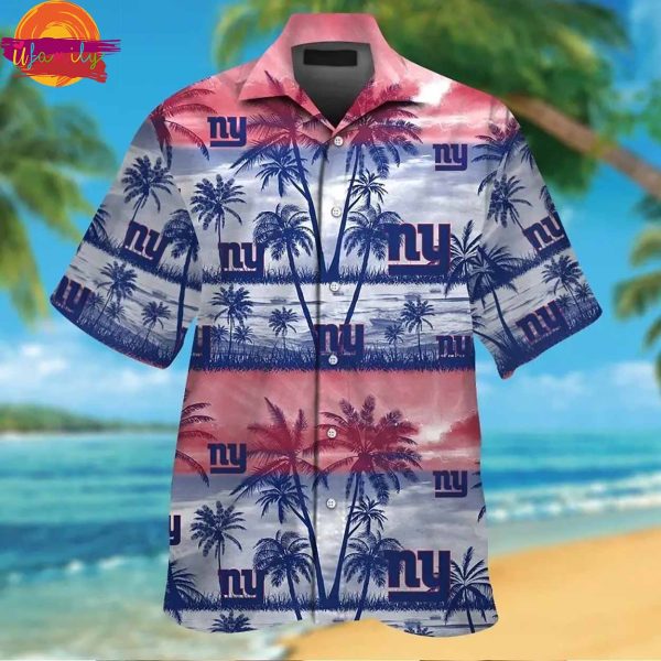 New York Giants Coconut Tree Hawaiian Shirt Style