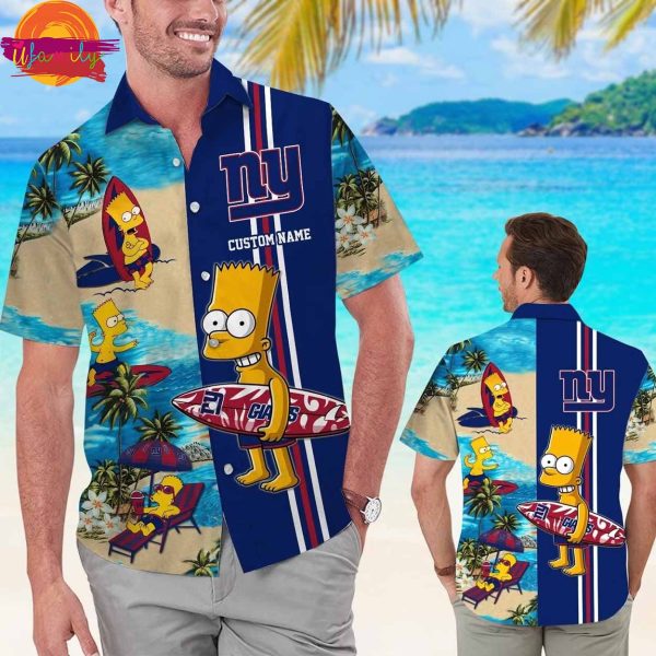 New York Giants Simpsons Hawaiian Shirt Style