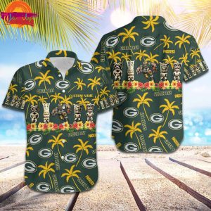 Personalized Green Bay Packers Tiki Hawaiian Shirt 1