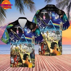 Pink Floyd Albums Collage Random Precision Hawaiian Shirt Style