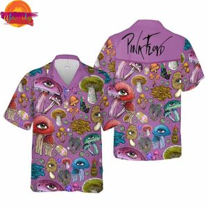 Pink Floyd Mushroom Pattern Hawaiian Shirt Style