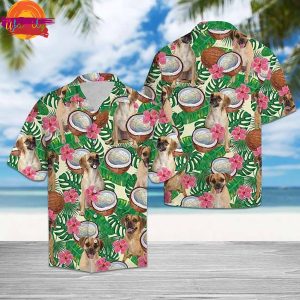 Puggle Tropical Coconut Hawaiian Shirt Style