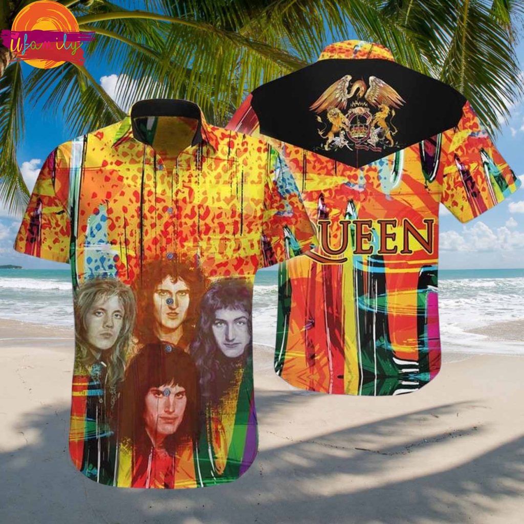 Queen Band Portrait Hawaiian Shirt Style