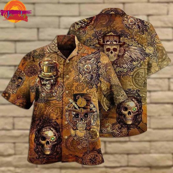 Skull Pirates Retro Hawaiian Shirt Style