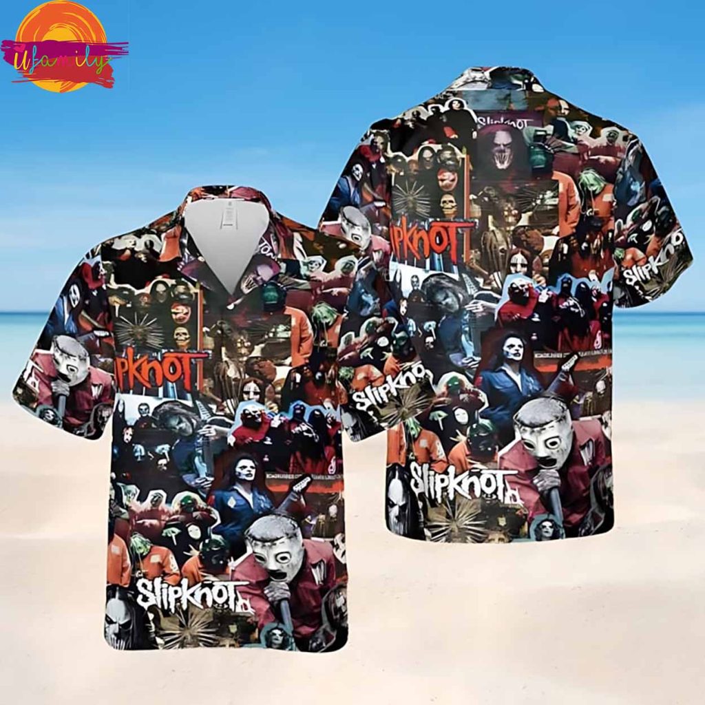 Slipknot Band Collage Vintage Hawaiian Shirt Style